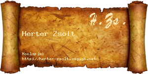 Herter Zsolt névjegykártya
